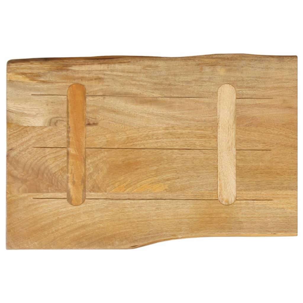 Dessus de table 70x40x2,5 cm bord vivant bois massif manguier - XIOS