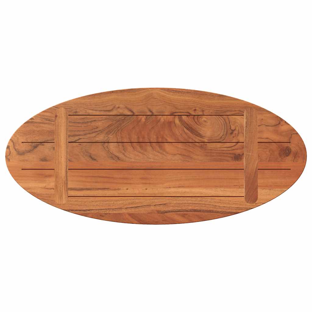 Dessus de table 80x40x3,8 cm ovale bois massif d'acacia - XIOS