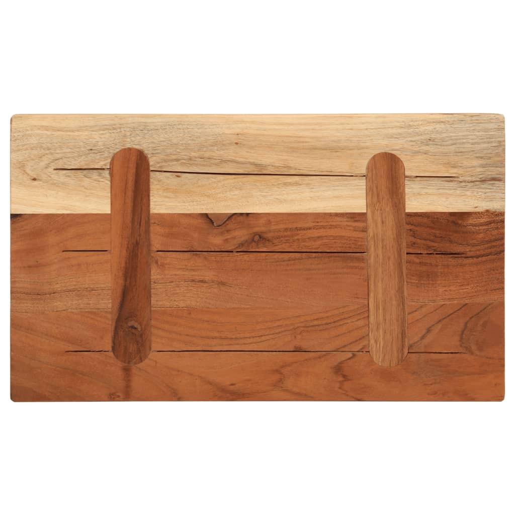 Dessus de table 60x20x3,8 cm rectangulaire bois massif d'acacia - XIOS