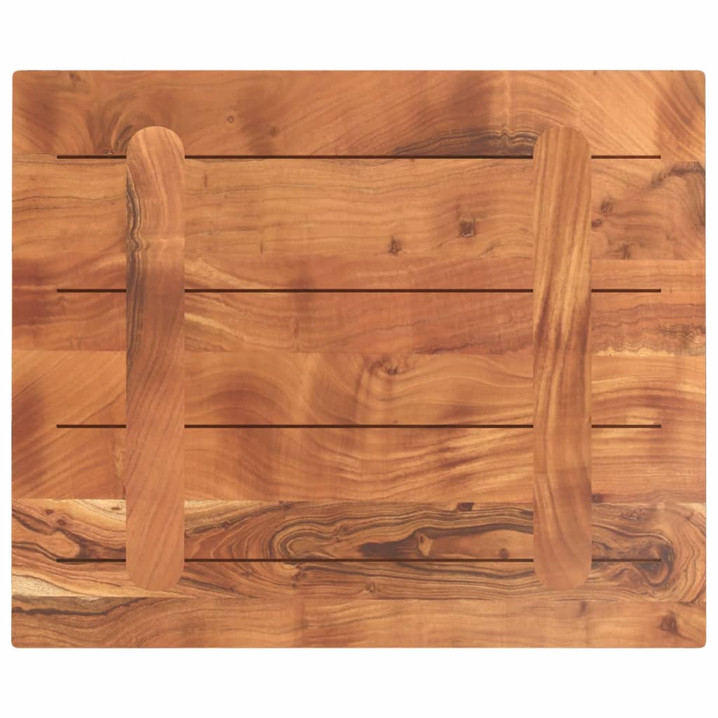 Dessus de table 60x50x3,8 cm rectangulaire bois massif d'acacia - XIOS