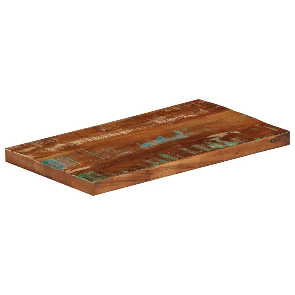 Dessus de table 50x20x2,5 cm rectangulaire bois massif récupéré - XIOS