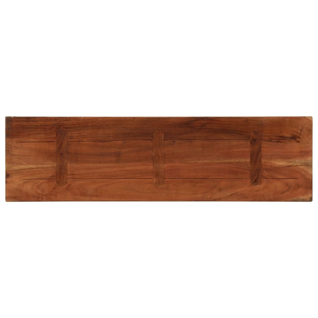 Dessus de table 120x30x2,5cm rectangulaire bois massif récupéré - XIOS