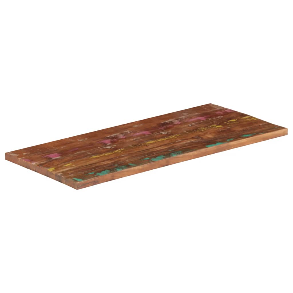 Dessus de table 120x60x1,5cm rectangulaire bois massif récupéré