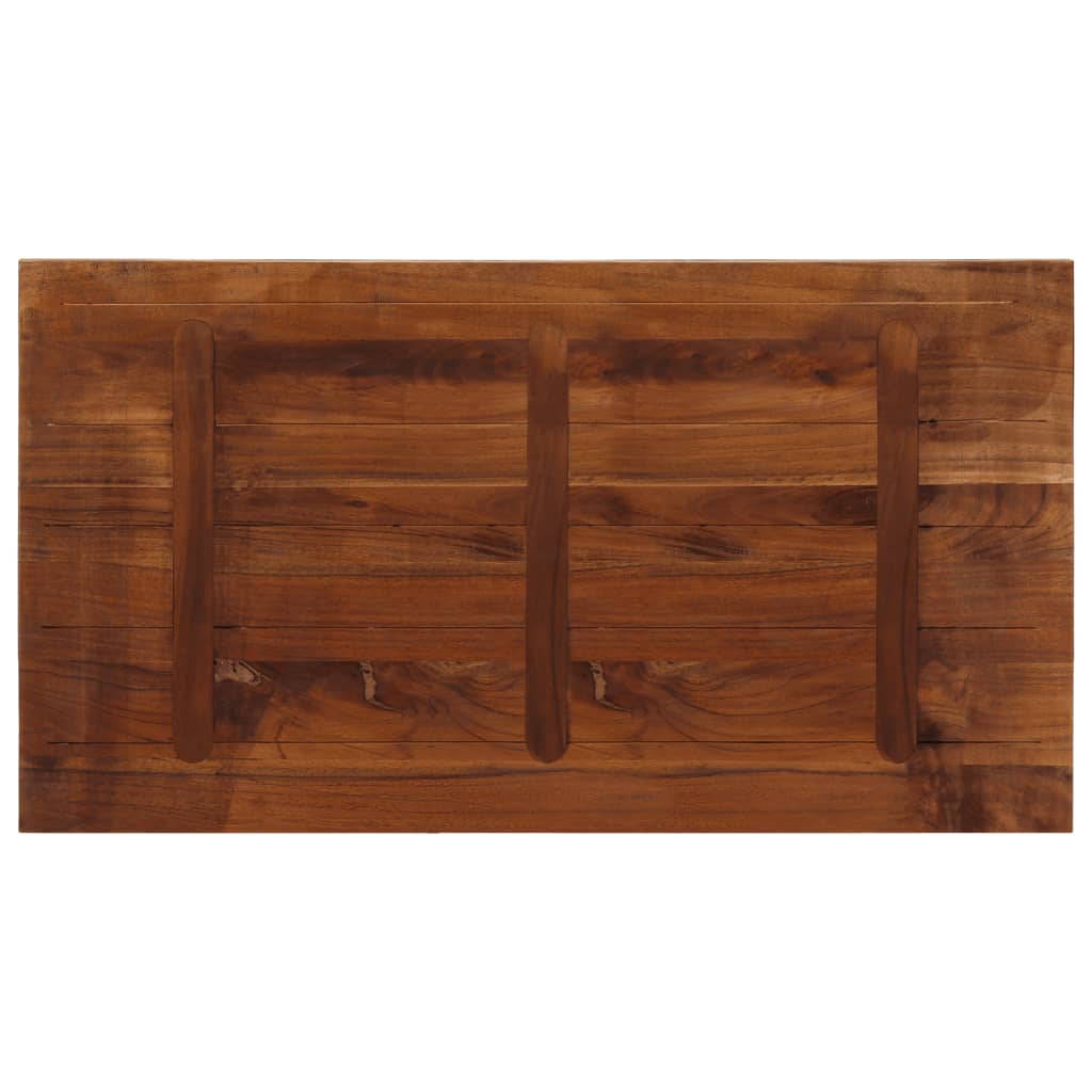 Dessus de table 120x60x1,5cm rectangulaire bois massif récupéré