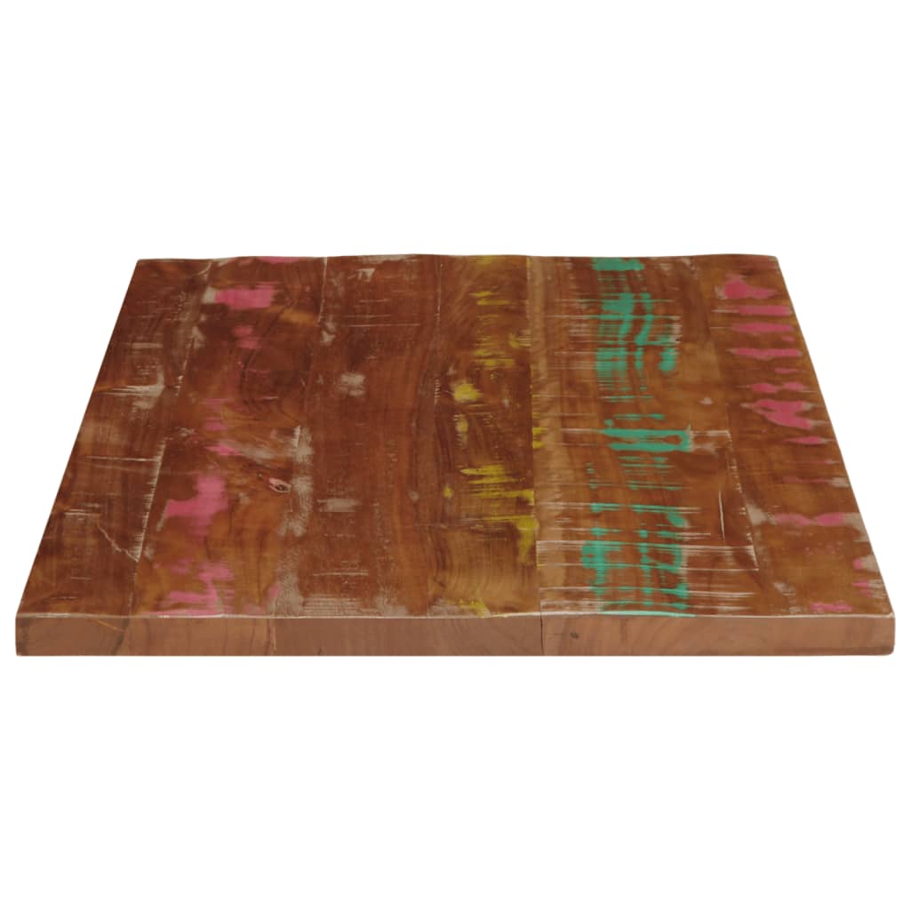 Dessus de table 80x70x1,5 cm rectangulaire bois massif récupéré