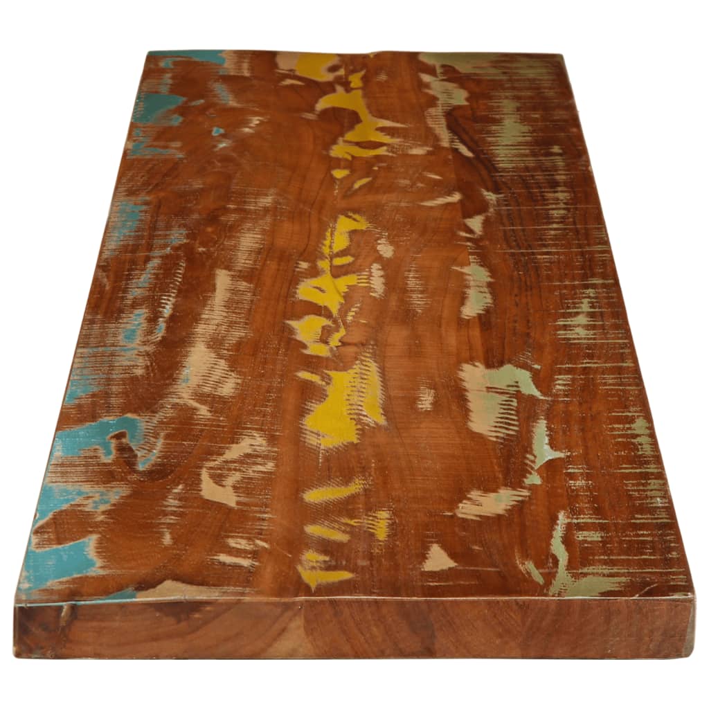 Dessus de table 140x20x3,8cm rectangulaire bois massif récupéré - XIOS