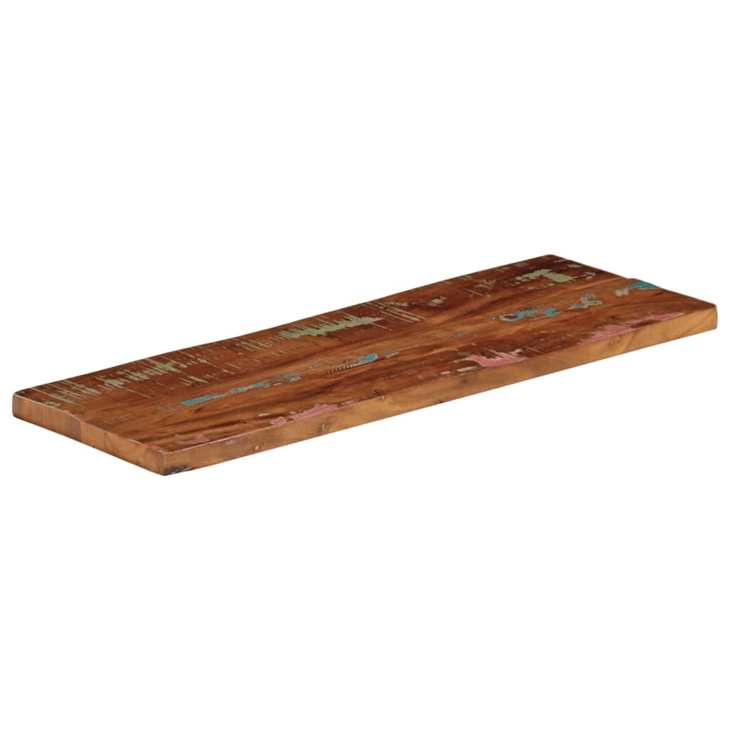 Dessus de table 90x40x3,8 cm rectangulaire bois massif récupéré - XIOS