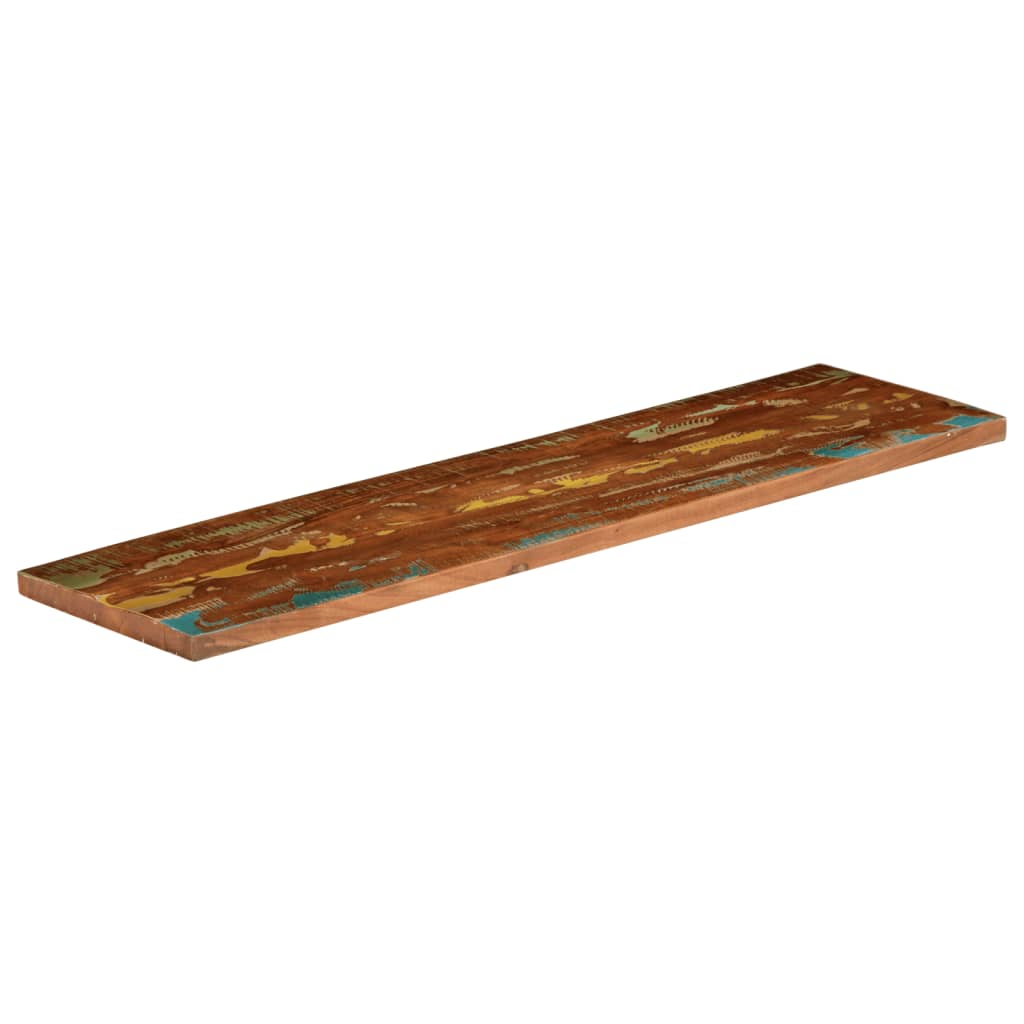 Dessus de table 120x40x3,8cm rectangulaire bois massif récupéré - XIOS