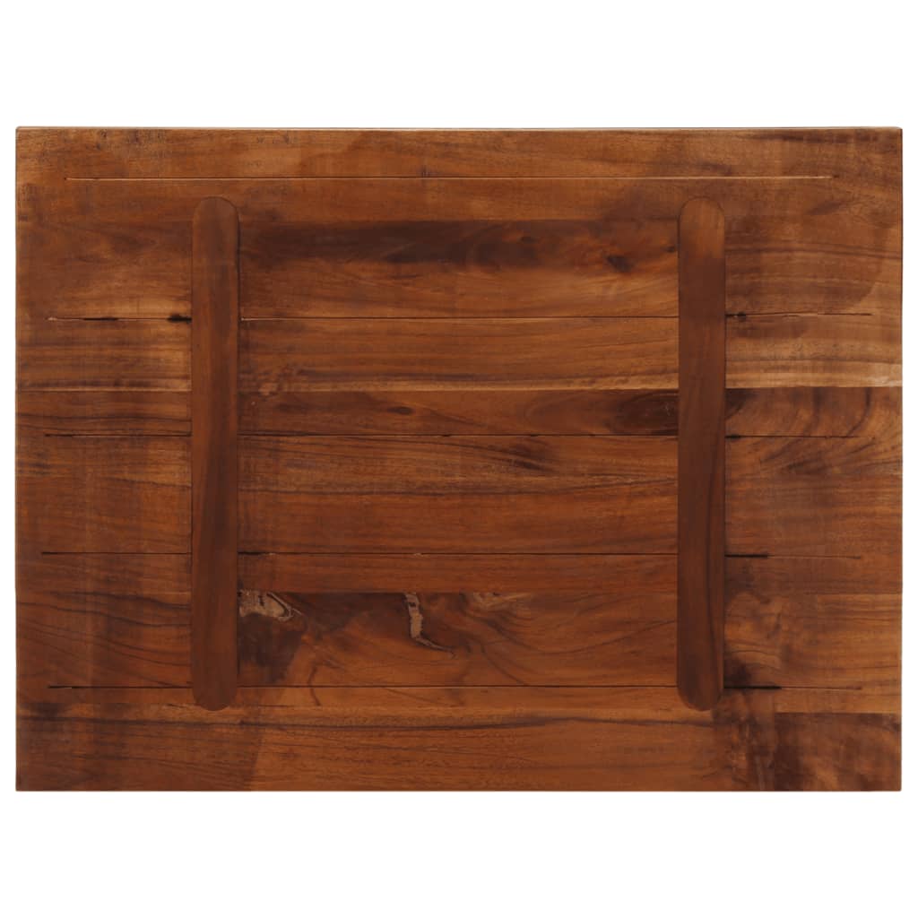 Dessus de table 70x60x3,8 cm rectangulaire bois massif récupéré - XIOS