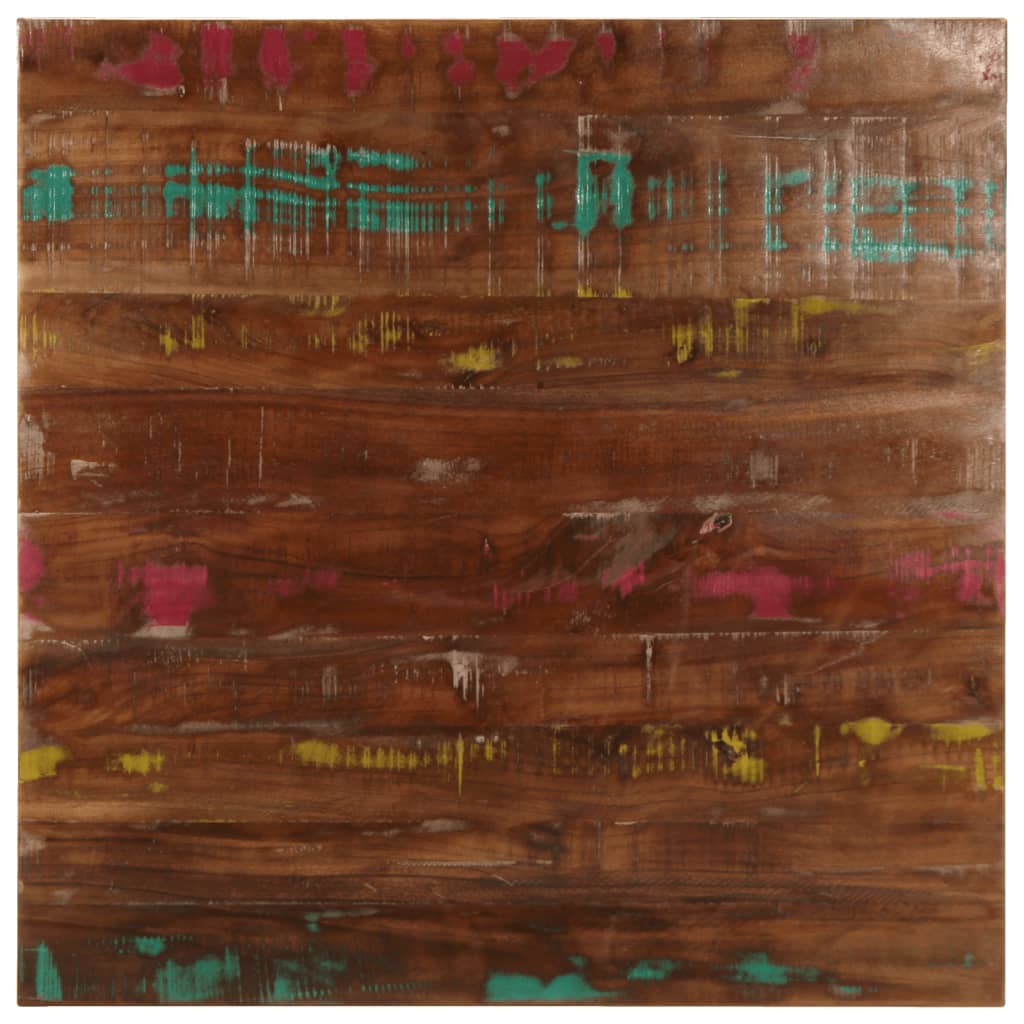 Dessus de table 70x70x3,8 cm carré bois massif de récupération - XIOS
