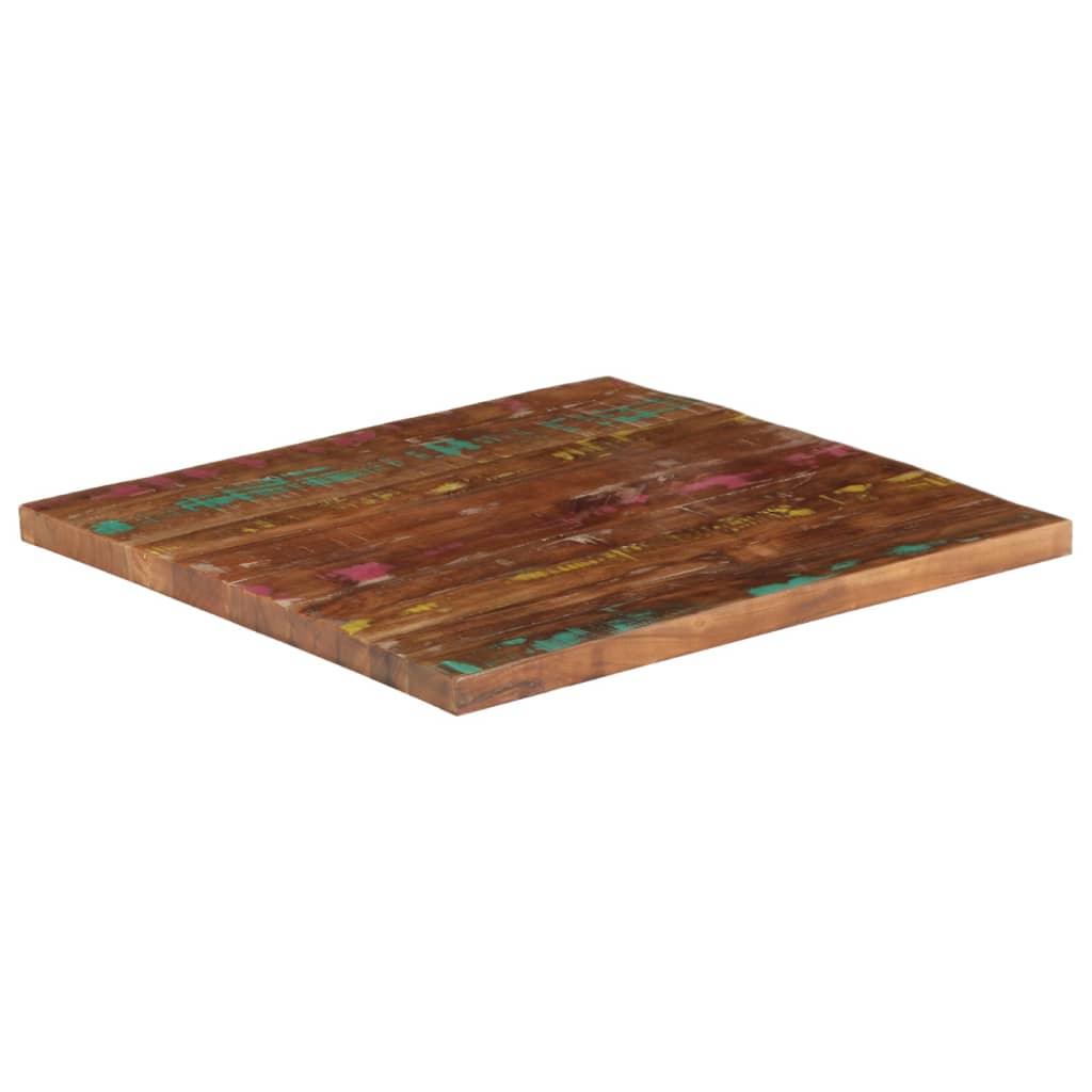 Dessus de table 70x70x3,8 cm carré bois massif de récupération - XIOS