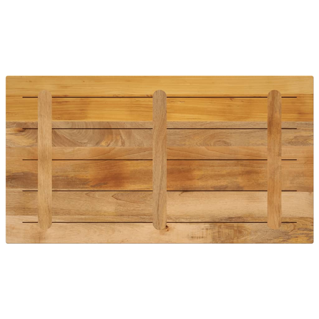 Dessus de table rectangulaire bois massif de manguier brut - XIOS