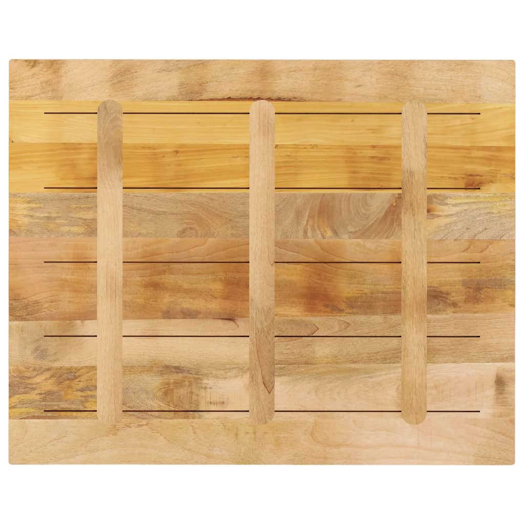 Dessus de table rectangulaire bois massif de manguier brut - XIOS