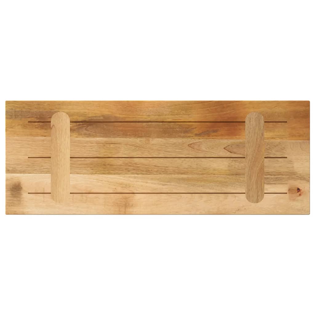 Dessus de table rectangulaire bois massif de manguier brut - XIOS