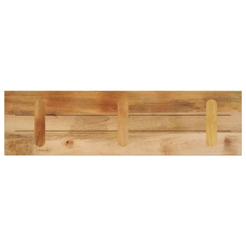 Dessus de table rectangulaire bois massif de manguier brut - XIOS