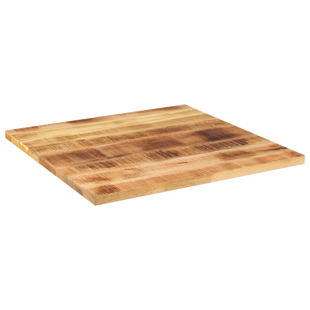 Dessus de table 80x80x3,8 cm carré bois massif de manguier brut - XIOS