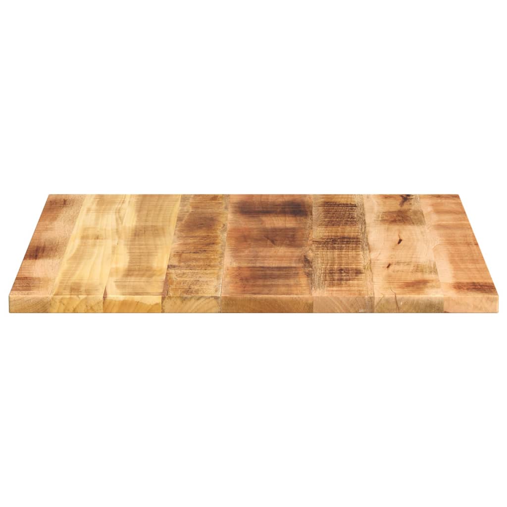 Dessus de table 80x80x3,8 cm carré bois massif de manguier brut - XIOS