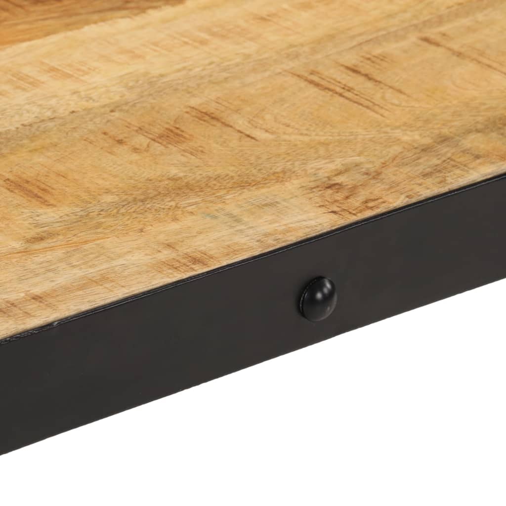 Table basse avec roulettes bois de manguier massif 100x55x26 cm