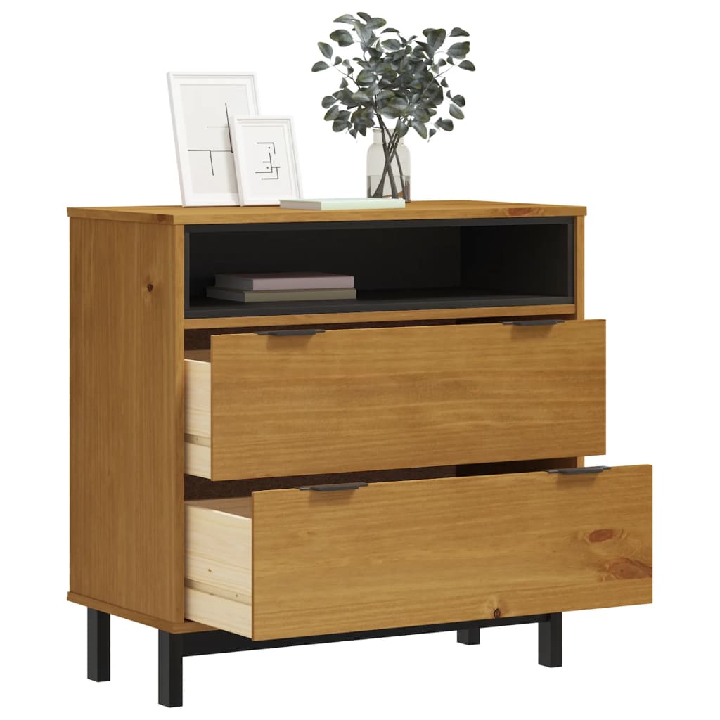Commode FLAM 80x40x80 cm bois de pin massif - XIOS