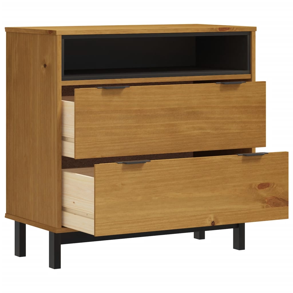 Commode FLAM 80x40x80 cm bois de pin massif - XIOS