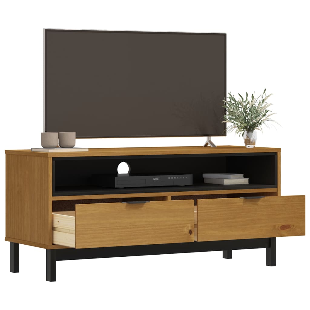 Meuble TV FLAM 110x40x50 cm bois massif de pin Meubles TV vidaXL   