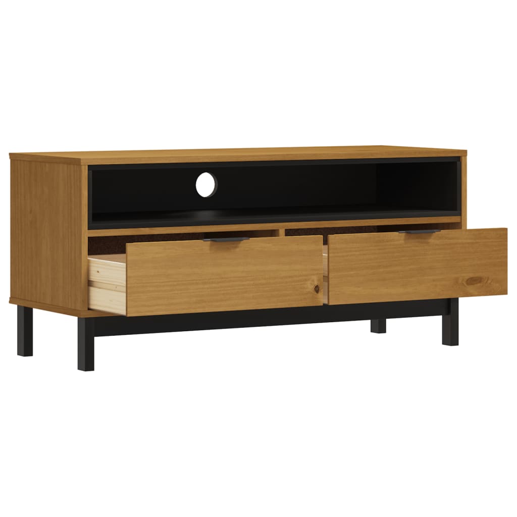 Meuble TV FLAM 110x40x50 cm bois massif de pin Meubles TV vidaXL   