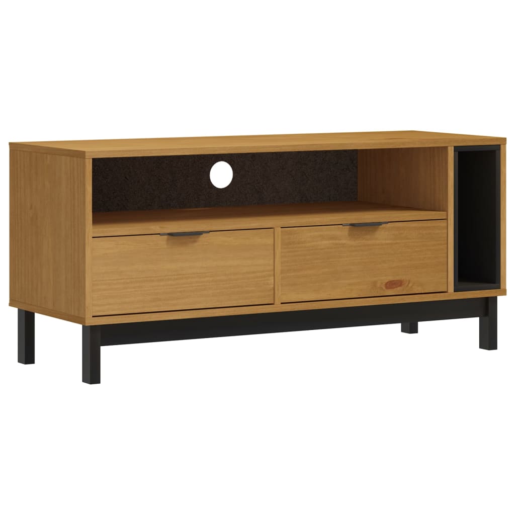 Meuble TV FLAM 110x40x50 cm bois massif de pin - XIOS