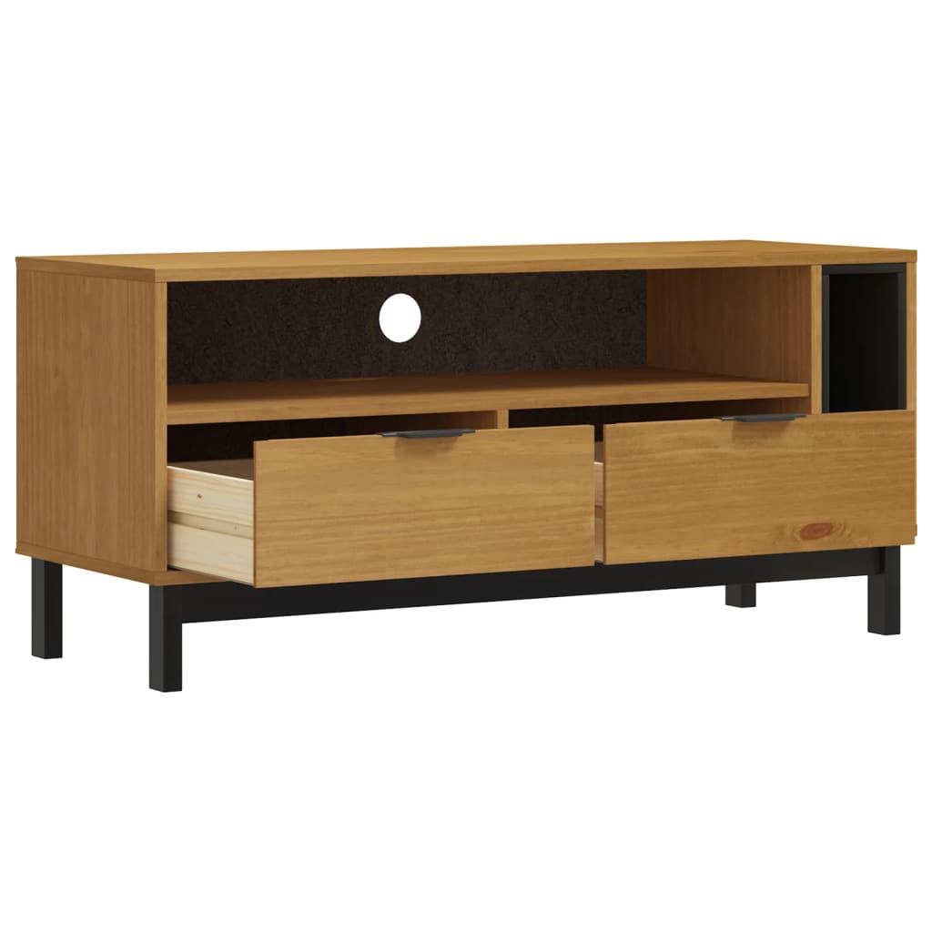 Meuble TV FLAM 110x40x50 cm bois massif de pin - XIOS