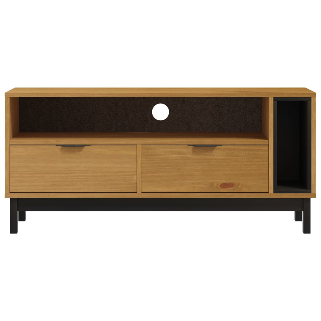 Meuble TV FLAM 110x40x50 cm bois massif de pin - XIOS