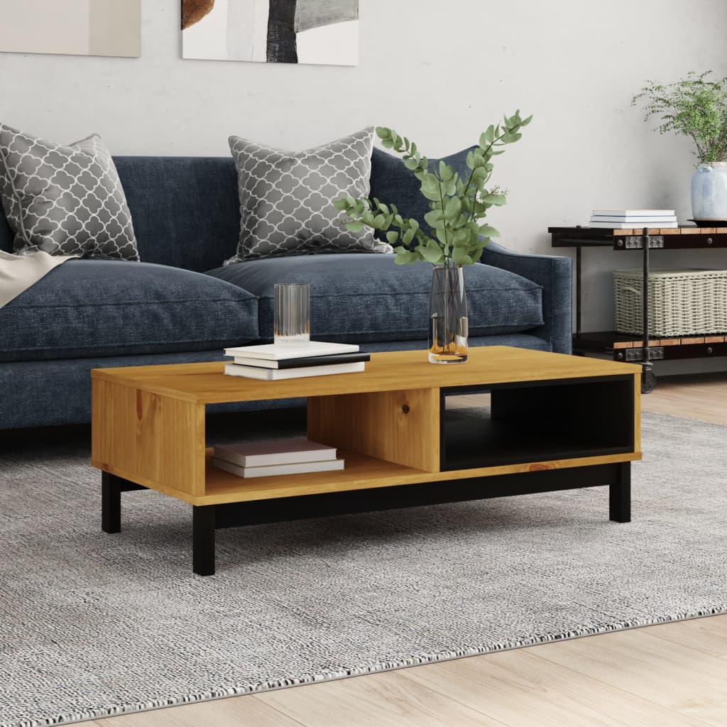 Table basse FLAM 100x50x32,5 cm bois de pin massif - XIOS