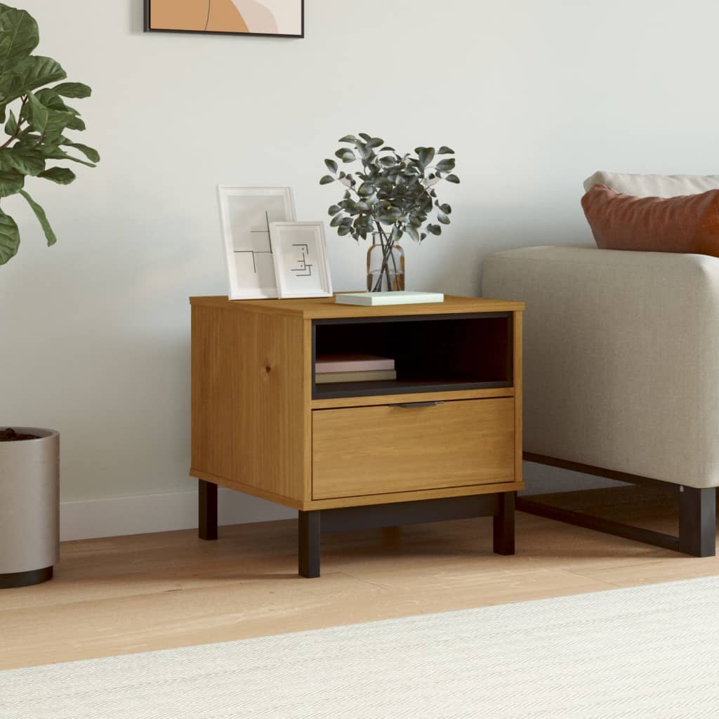 Table d'appoint FLAM 50x50x50 cm bois de pin massif - XIOS