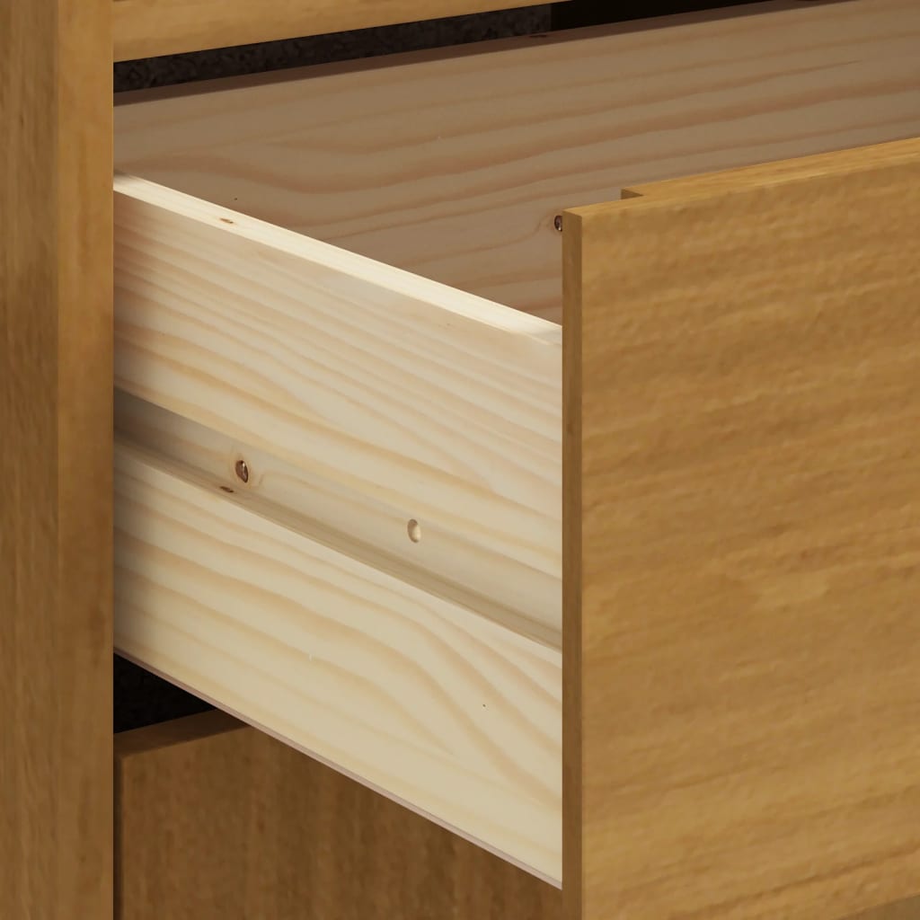 Buffet avec porte vitrée FLAM 92x40x122,5 cm bois massif de pin - XIOS