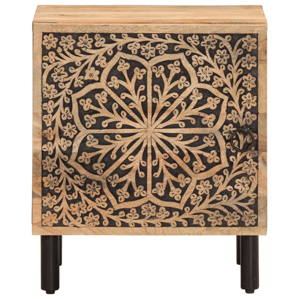 Table de chevet 40x33x46 cm Bois de manguier solide - XIOS