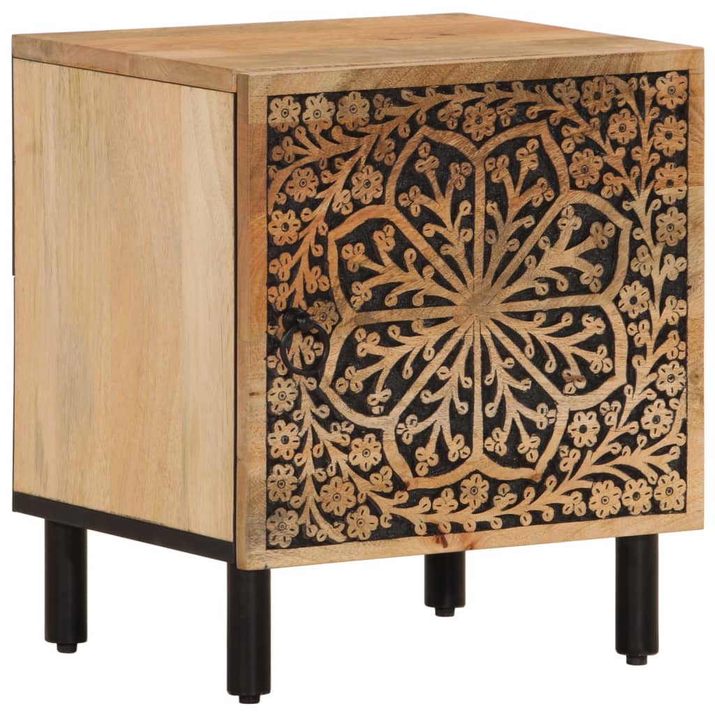Tables de chevet 2 pcs 40x33x46 cm Bois de manguier solide - XIOS