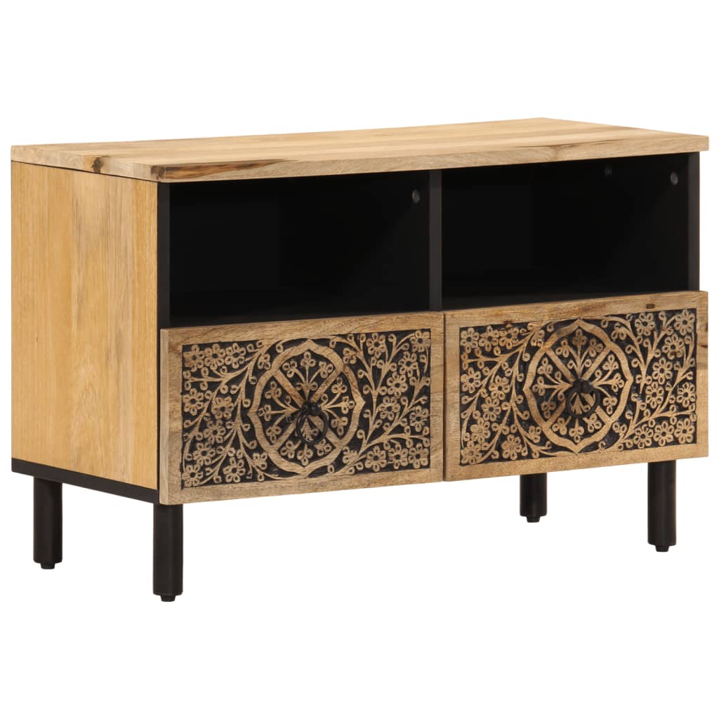 Meuble TV 70x33x46 cm Bois massif de manguier Meubles TV vidaXL   