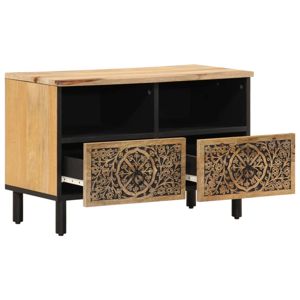 Meuble TV 70x33x46 cm Bois massif de manguier Meubles TV vidaXL   