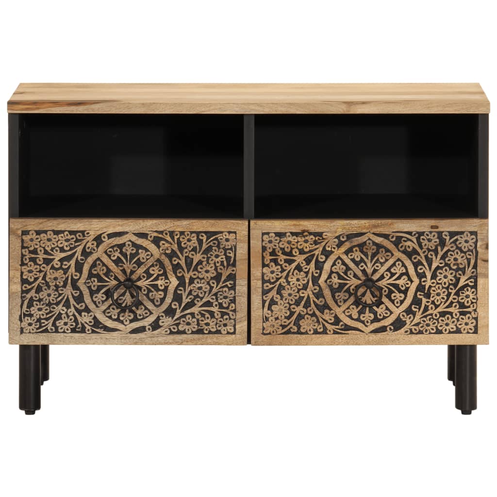 Meuble TV 70x33x46 cm Bois massif de manguier Meubles TV vidaXL   