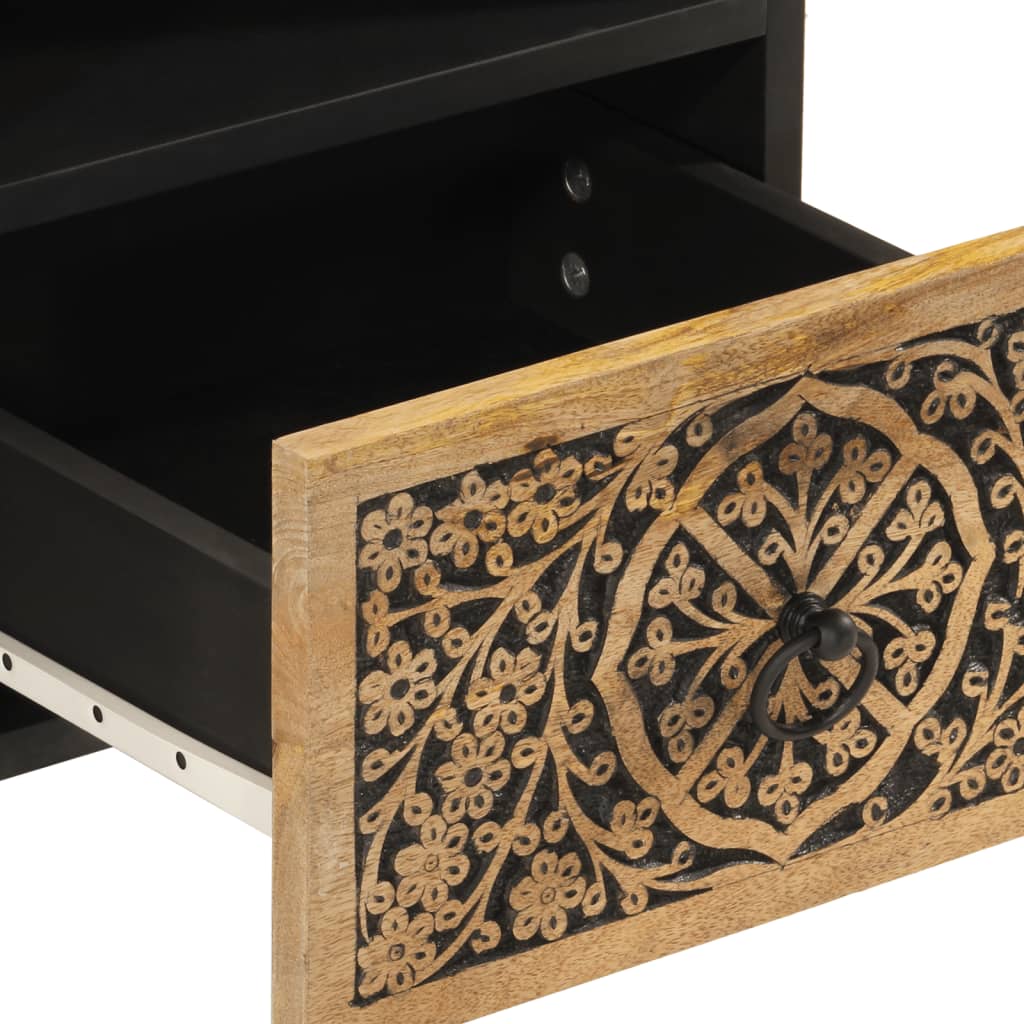 Meuble TV 70x33x46 cm Bois massif de manguier Meubles TV vidaXL   