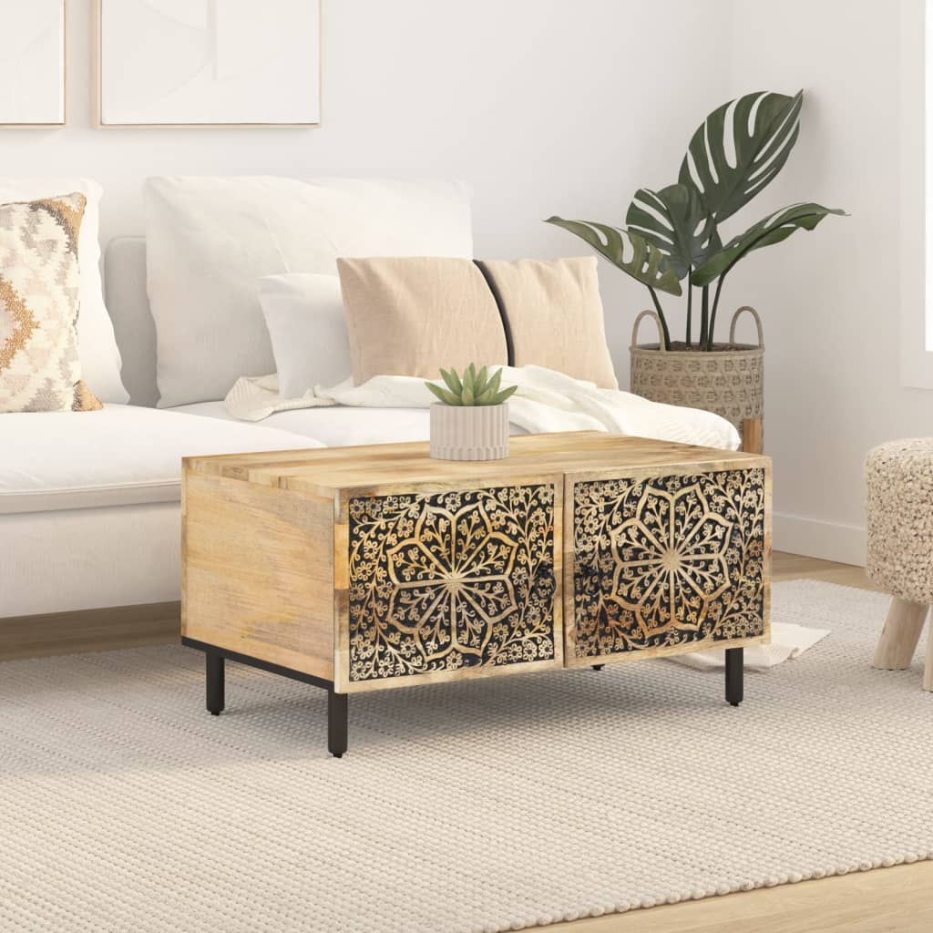 Table basse 80x50x40 cm bois de manguier massif - XIOS