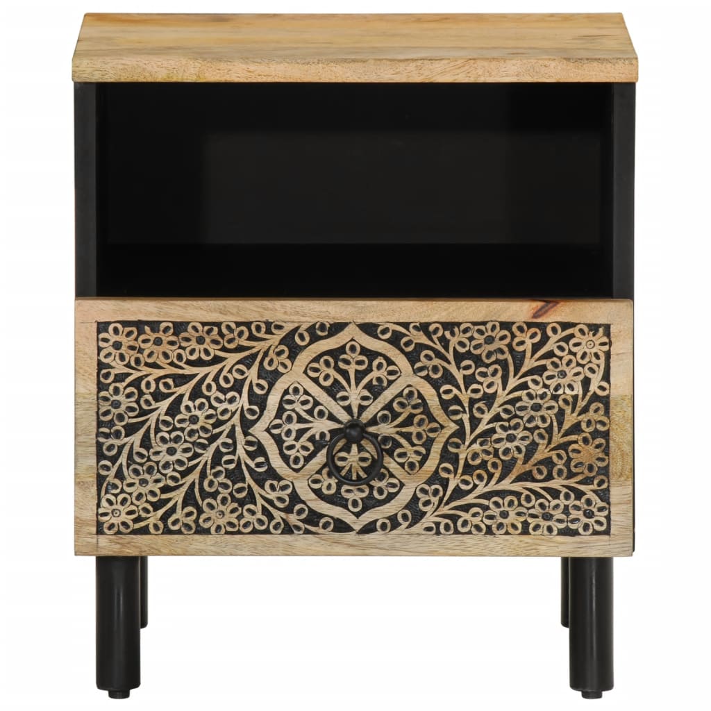 Table de chevet 40x33x46 cm Bois de manguier solide - XIOS