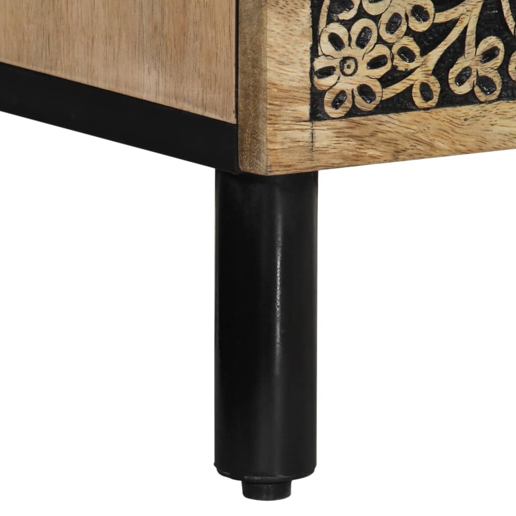 Table de chevet 40x33x46 cm Bois de manguier solide - XIOS