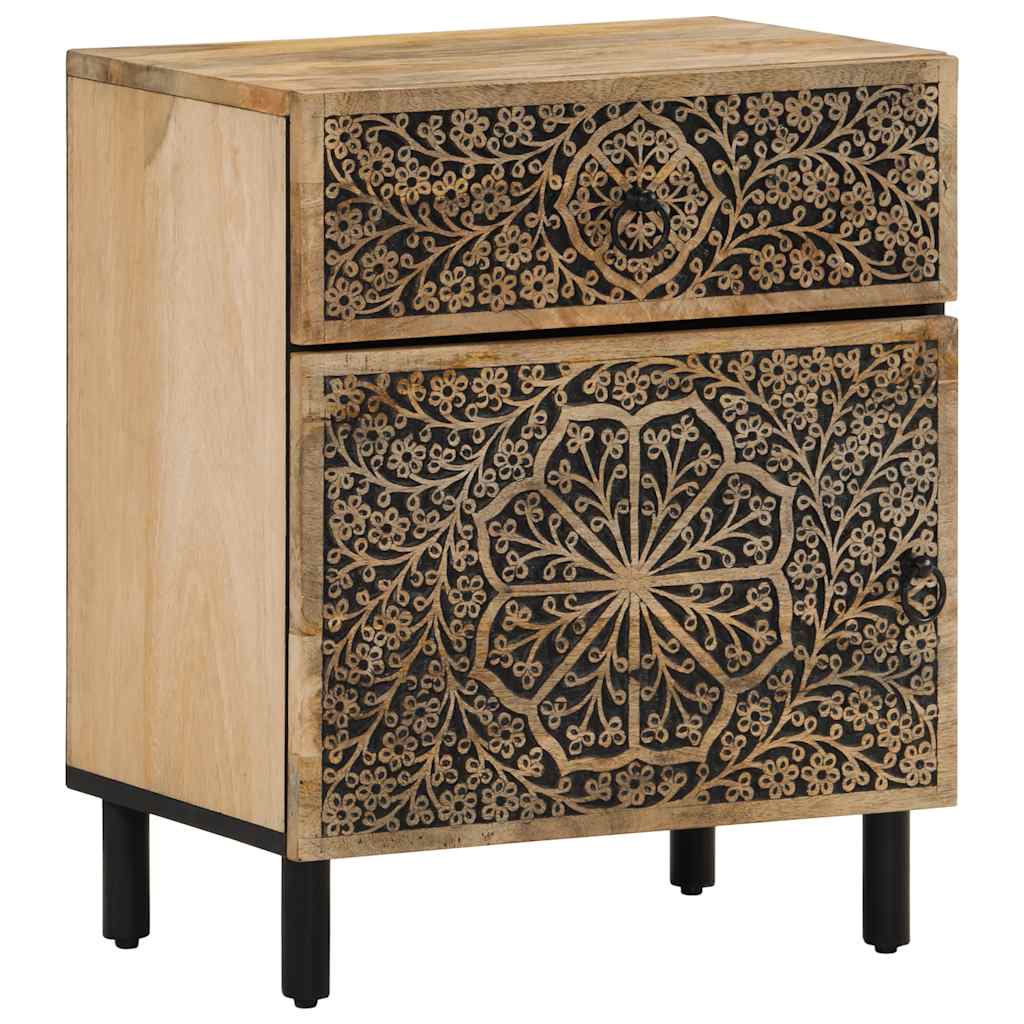 Table de chevet 50x33x60 cm bois de manguier massif - XIOS