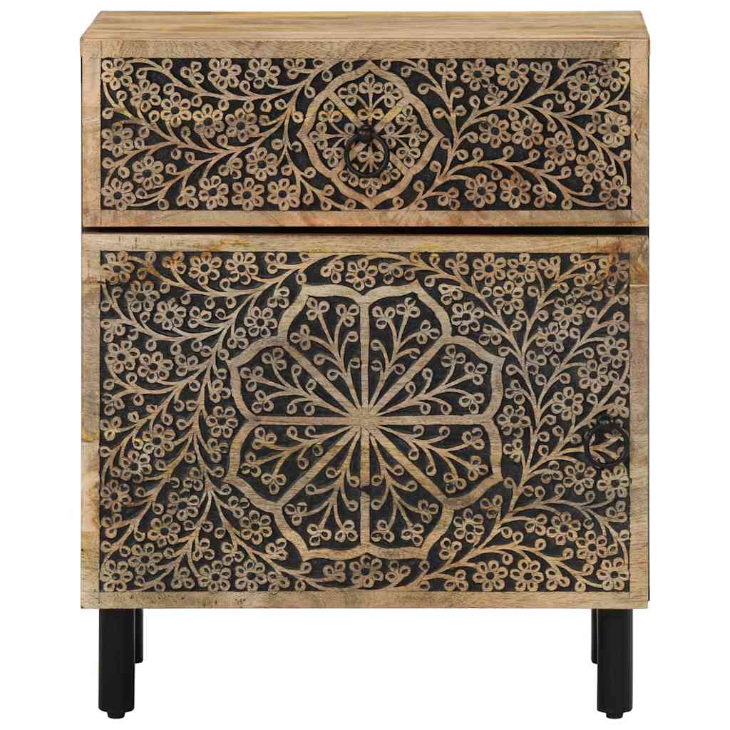 Table de chevet 50x33x60 cm bois de manguier massif - XIOS