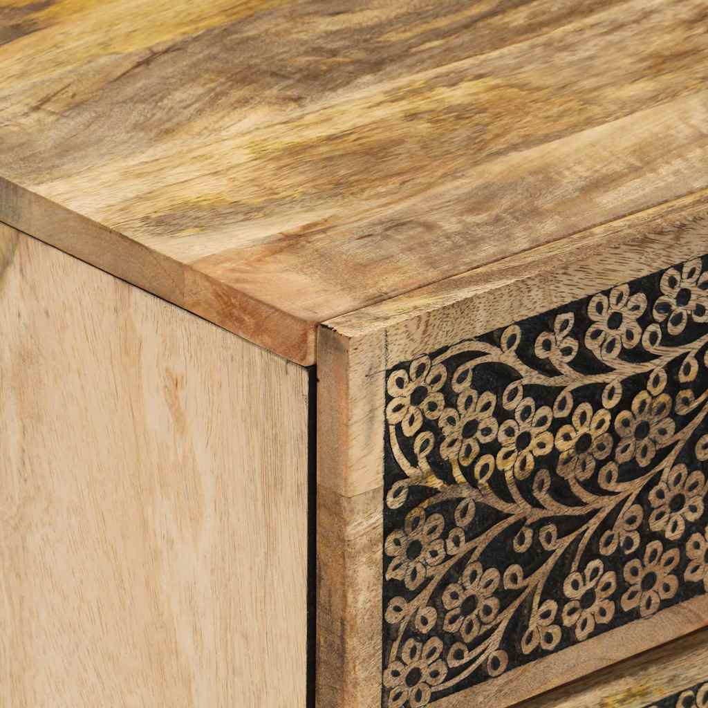 Table de chevet 50x33x60 cm bois de manguier massif - XIOS