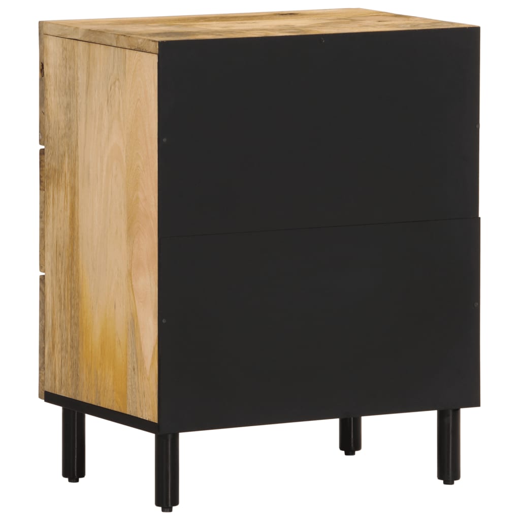 Table de chevet 50x33x60 cm bois de manguier massif - XIOS
