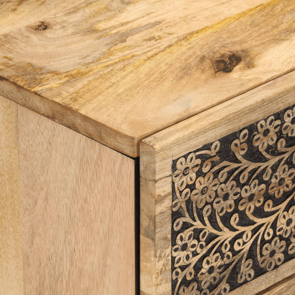 Table de chevet 50x33x60 cm bois de manguier massif - XIOS