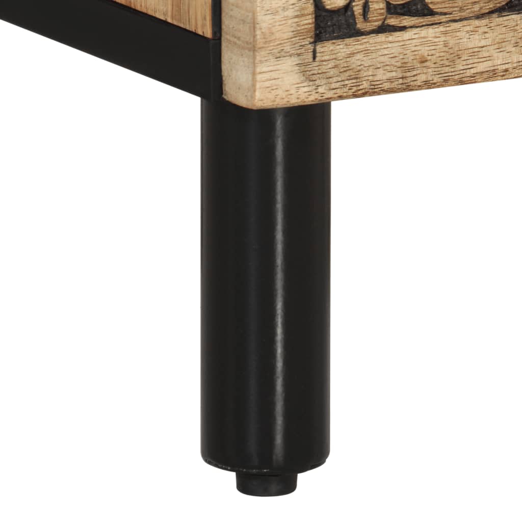 Table de chevet 50x33x60 cm bois de manguier massif - XIOS