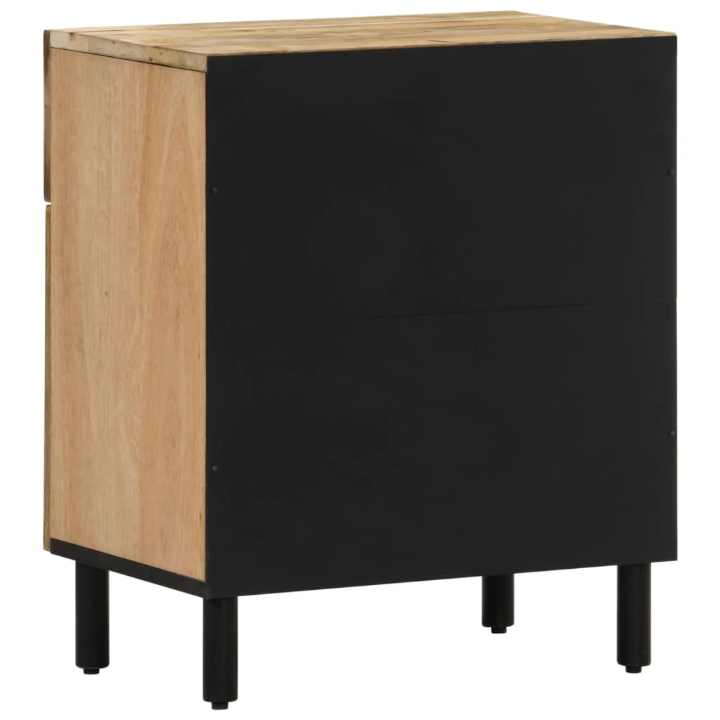 Table de chevet 50x33x60 cm bois de manguier massif - XIOS