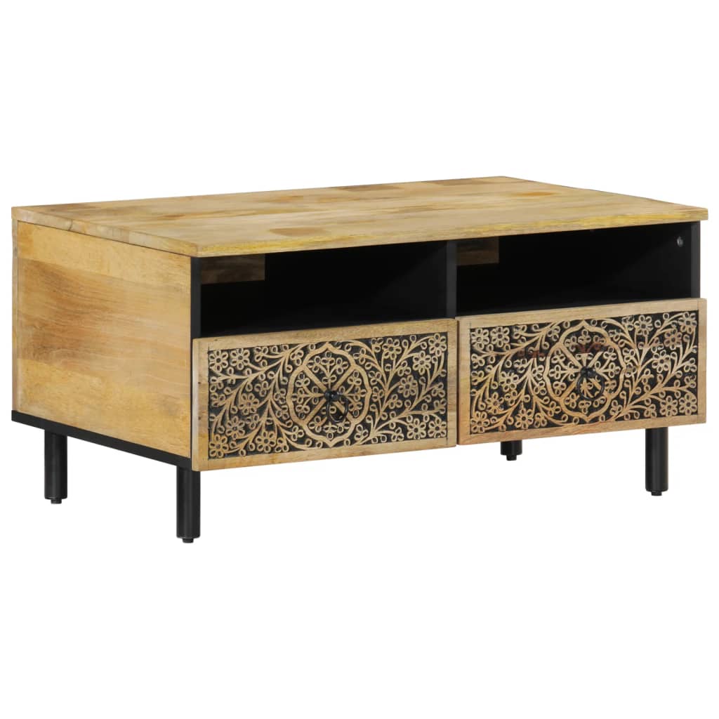 Table basse 80x54x40 cm bois de manguier massif XIOS