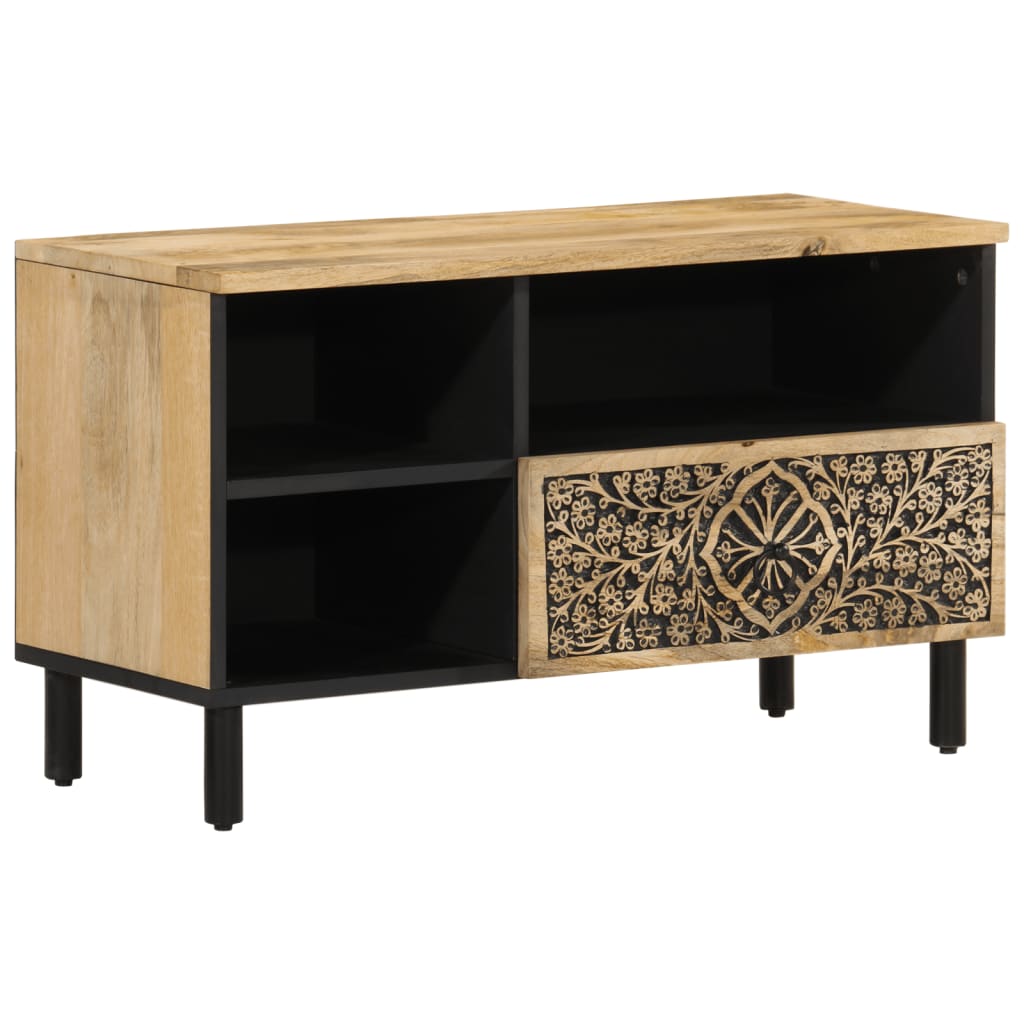 Meuble TV 80x33x46 cm bois massif de manguier - XIOS